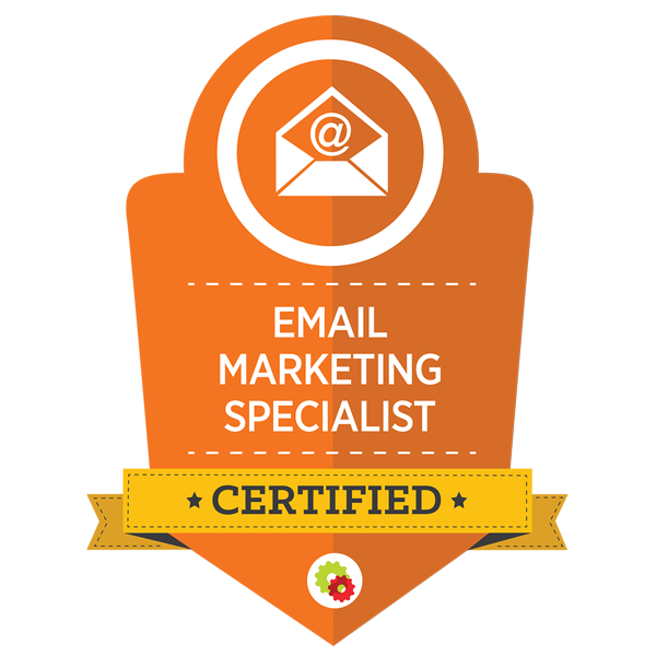Certification Badge for Digital Marketer's Email Marketing Specialist.