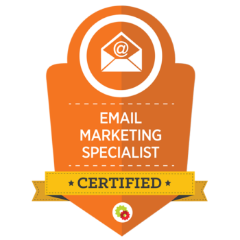 Certification Badge for Digital Marketer's Email Marketing Specialist.