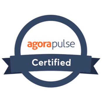 Badge reading Agorapulse Certified